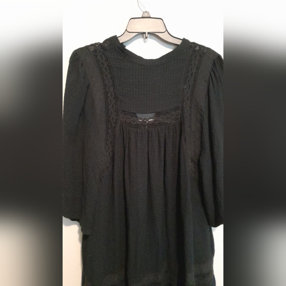 Free People Black High Low Dress with Tie Front - Picture 2 of 4